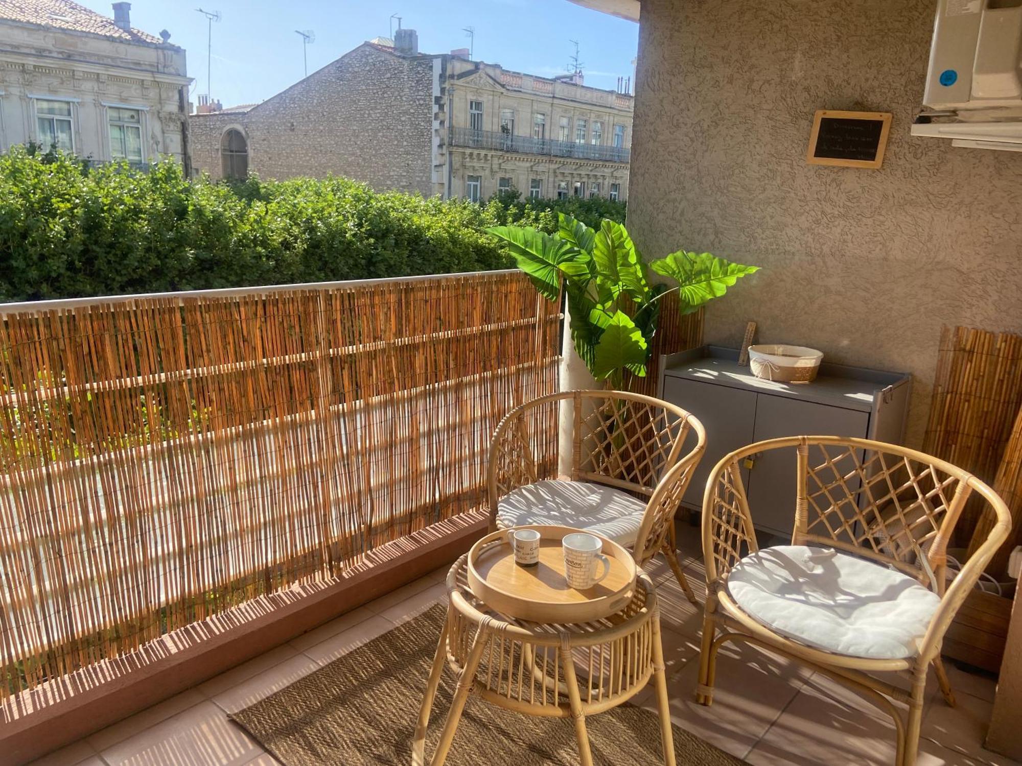Charmant Appartement Central Terrasse Proche Gare Sete Ngoại thất bức ảnh
